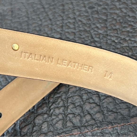 IBBELTCOMPANY GOLF CLUB BUCKLE BELT ITALIAN LEATHER MEDIUM - Picture 5 of 8